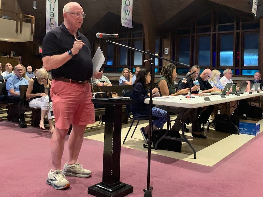 Greg Jordan, a former Clarendon Hills trustee, on Monday called a proposed contract for downtown upgrades "back-assward."