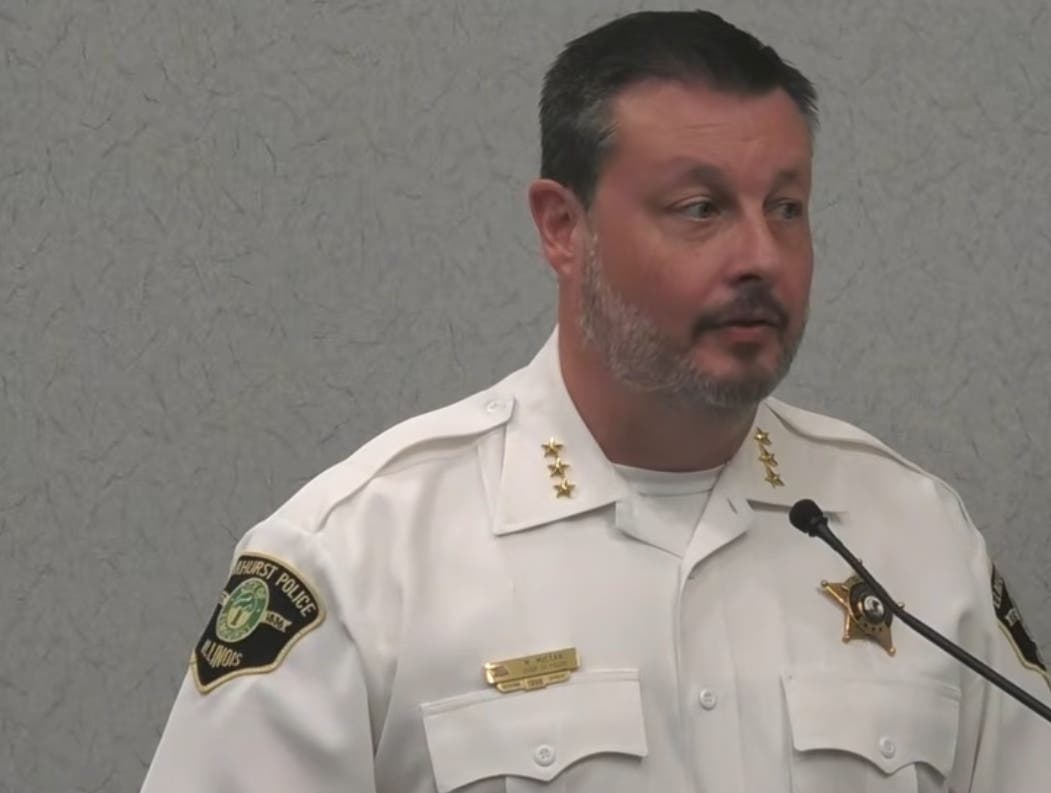 Elmhurst Police Chief Michael McLean responds Monday to privacy concerns involving Flock license plate-reading cameras in town.