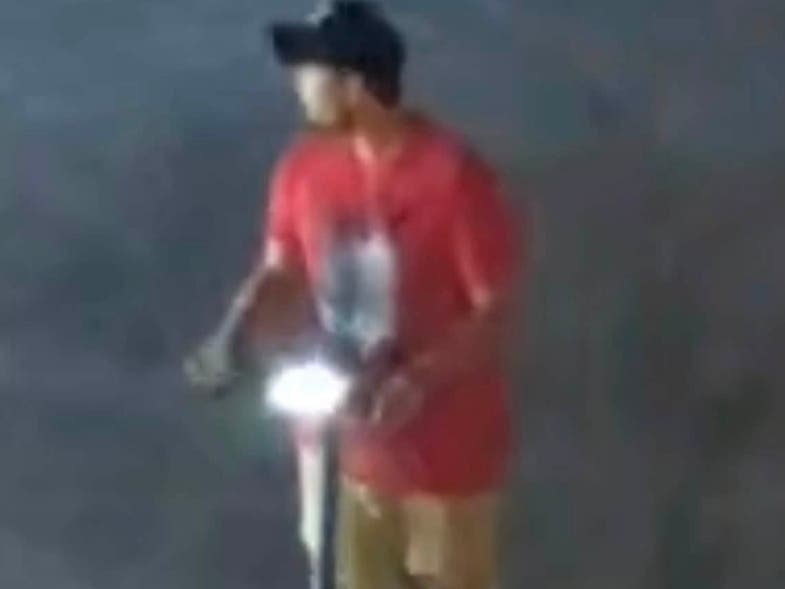 A man seen on an electric scooter is suspected of sexually battering a woman running Thursday night on the Illinois Prairie Path, authorities said.