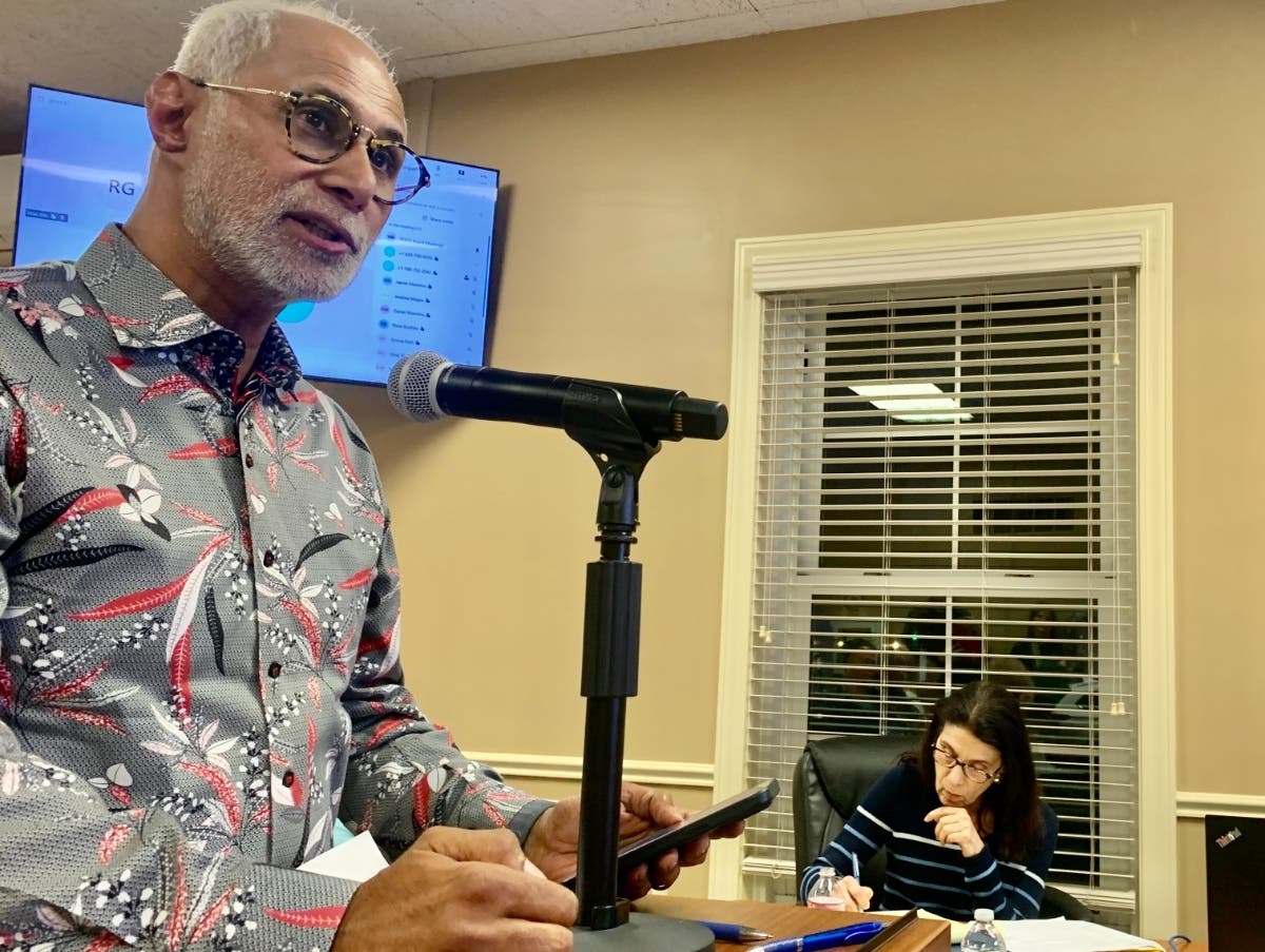 Chris Chacko, owner of Sparrow Coffee, tells Clarendon Hills officials Monday that he expects his local coffee shop will likely open next month, with a "soft opening" around Oct. 15.