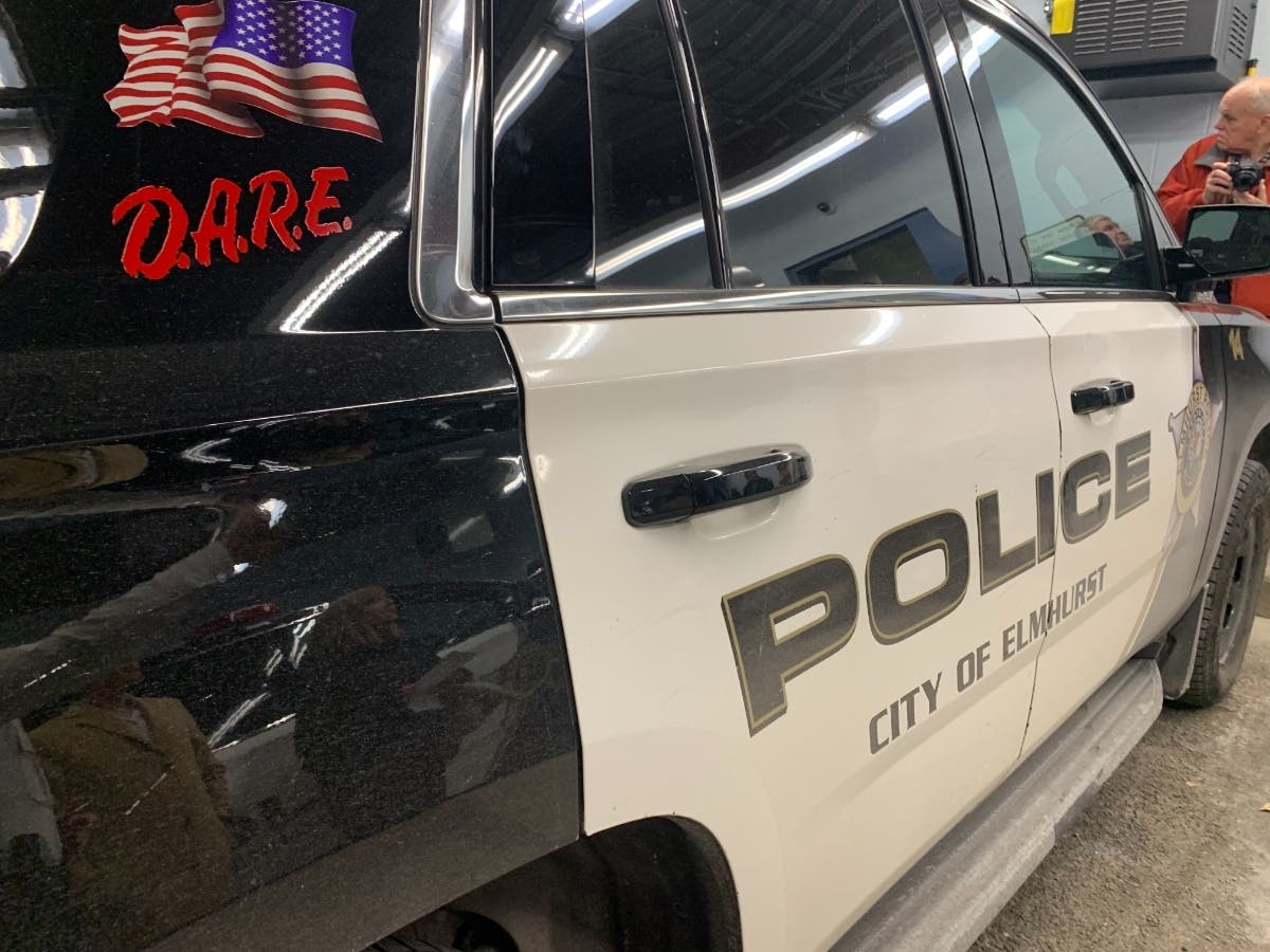 A woman told police that a person grabbed her while delivering food about 6:30 p.m. Thursday at Elmhurst Hospital, 155 E. Brush Hill Road, local police said.