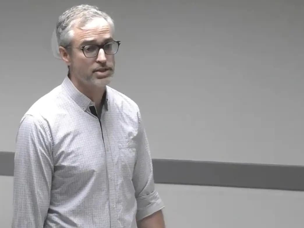 Jeff Sturgeon, a Darien resident, called a local alderman a "dirty man" and "pretty old" during a City Council meeting Monday.
