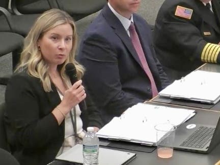 Christina Coyle, Elmhurst's finance director, spoke to the City Council this week about the budget situation.