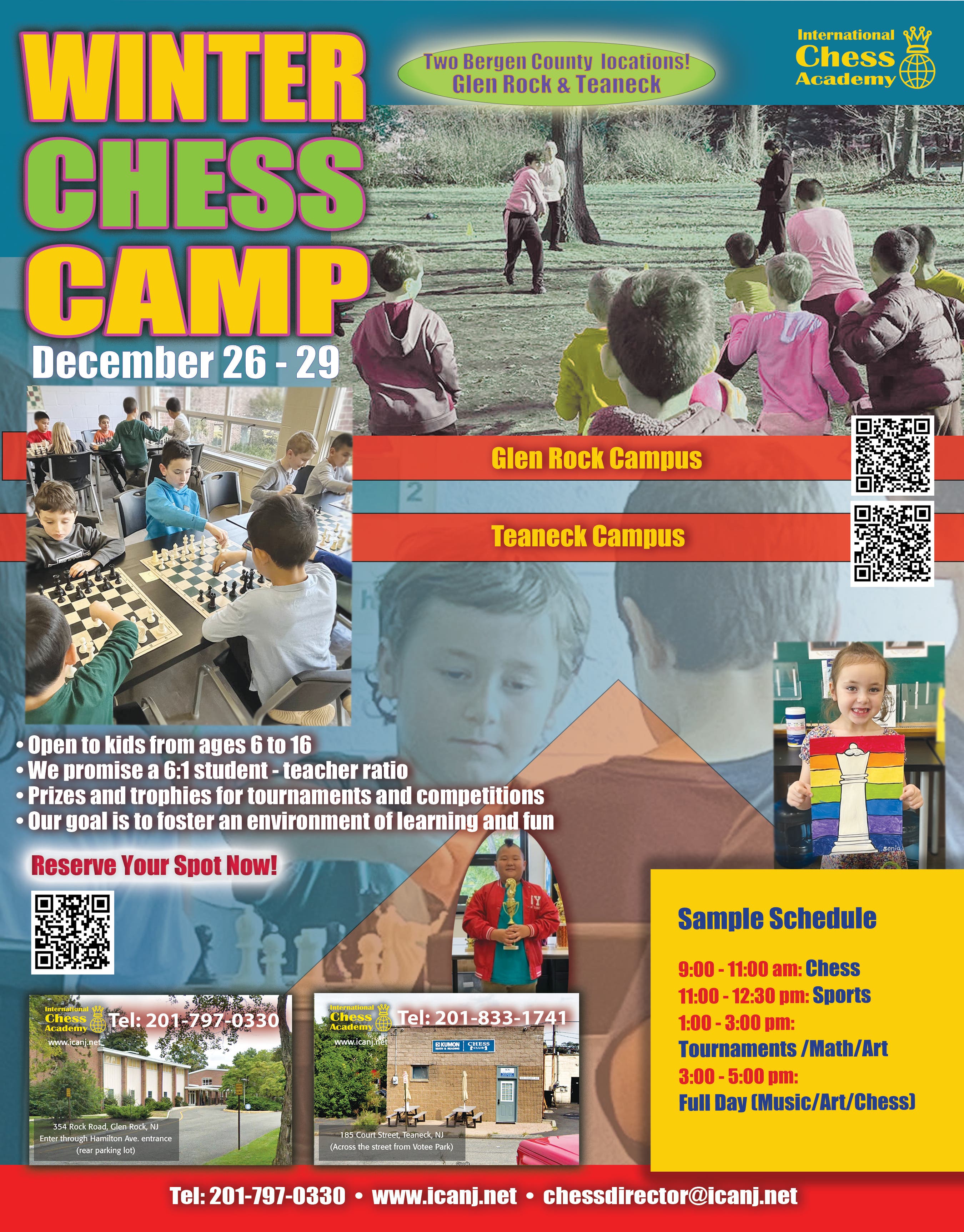 Dec 26 | Winter Break Chess Camp, Dec 26-29 | Ridgewood, NJ Patch