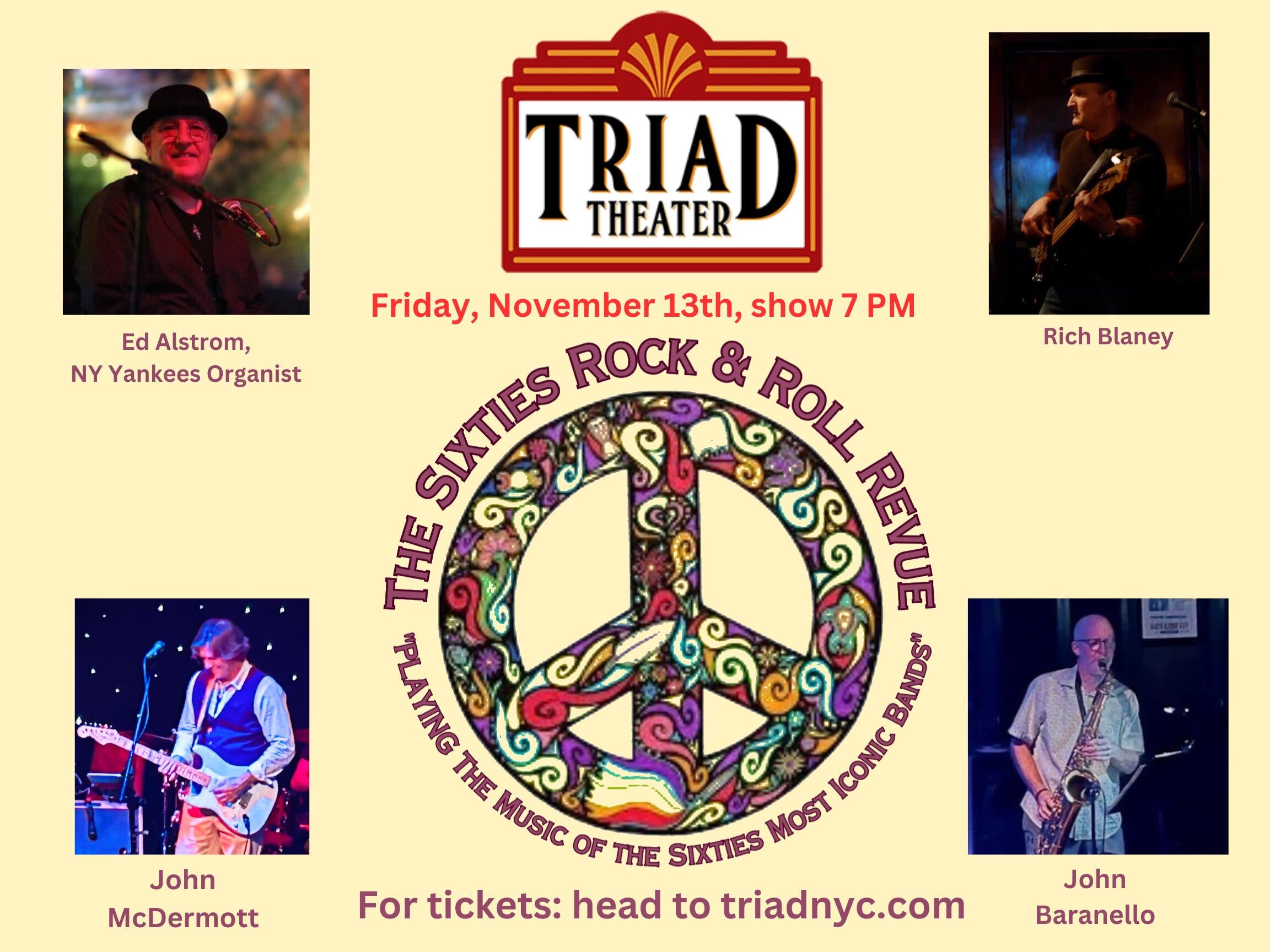 The Sixties Rock & Roll Revue Returns to The Triad Theater!