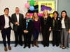 (L to R) Trustee Lange P. Luntao, Superintendent of Schools Dr. John E. Deasy, Trustee Clerk Cecilia Mendez, Sally Kuhlman, Beyond Differences, Carol Waggoner, Sr Community Engagement Spc, Principal Sonia Ambriz, Alissa Ko, Dir Strategic Giving