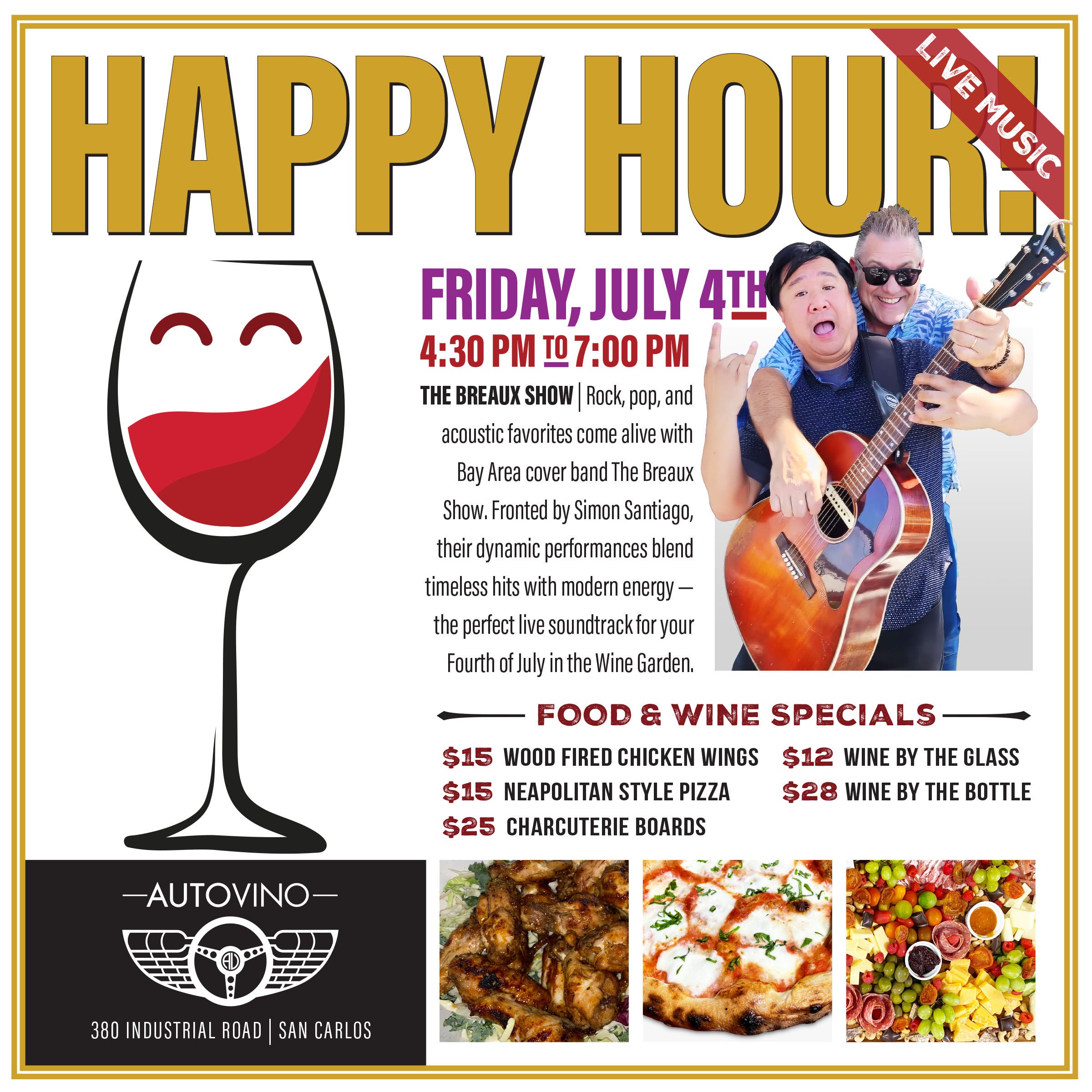 Celebrate the Fourth in Style: Wine, Live Music & Wood-Fired Flavor at AutoVino