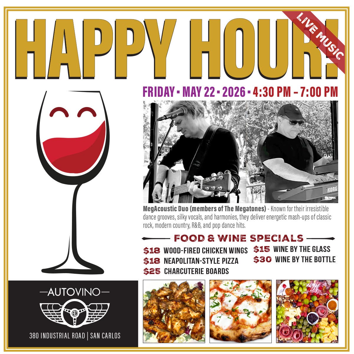 Friday Night Happy Hour @ AutoVino Wine Garden