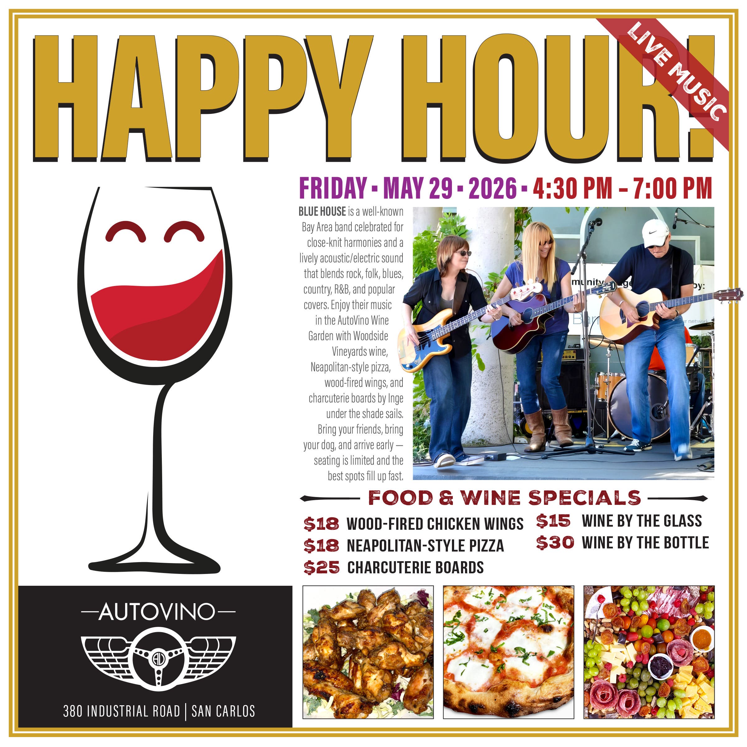 Friday Night Happy Hour | AutoVino Wine Garden