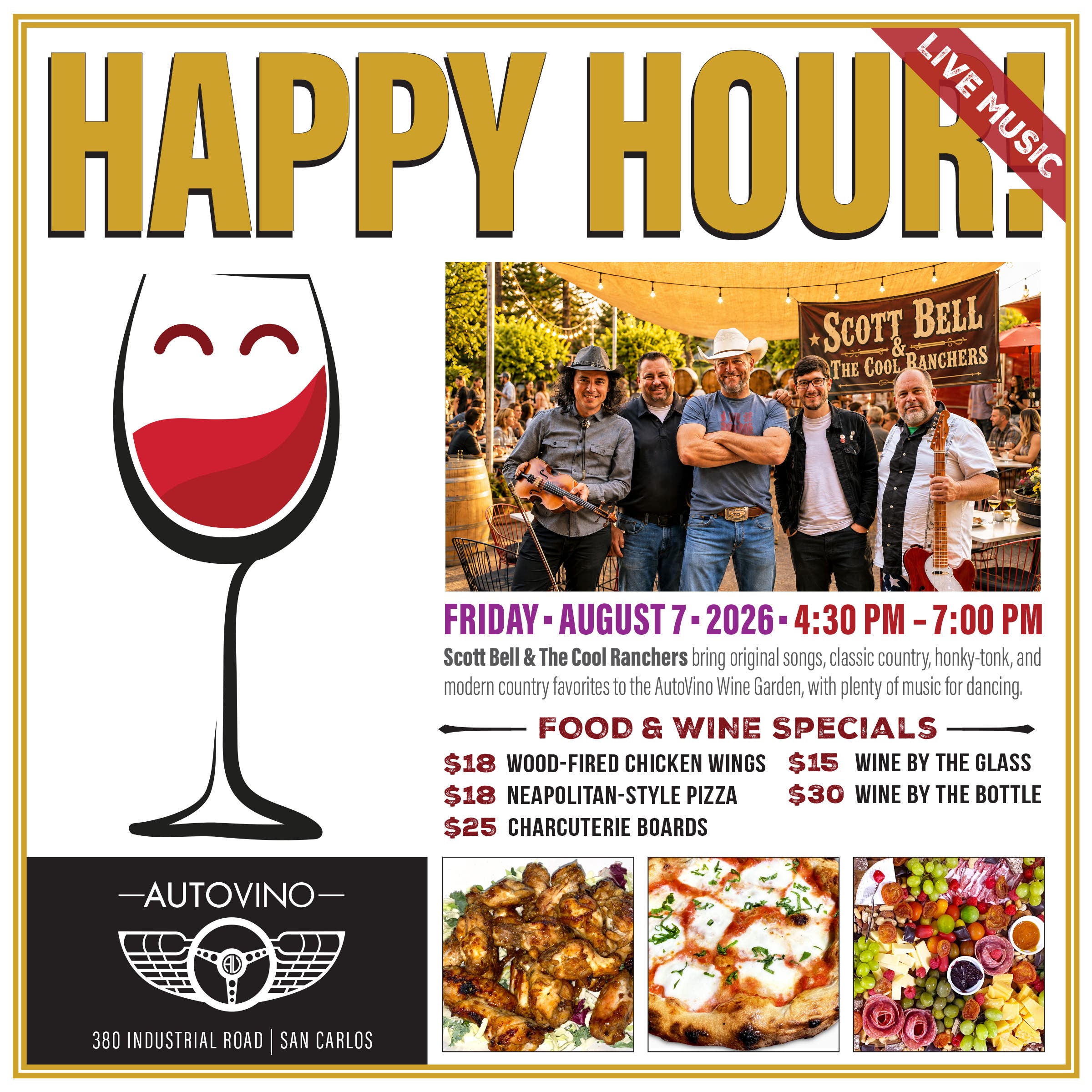 Scott Bell & The Cool Ranchers Bring Country, Honky-Tonk, and Dancing to Friday Night Happy Hour