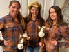 Tricia Marie Barron, Carolyn Collins Barron and Christy Taylor host a viewing party from home.