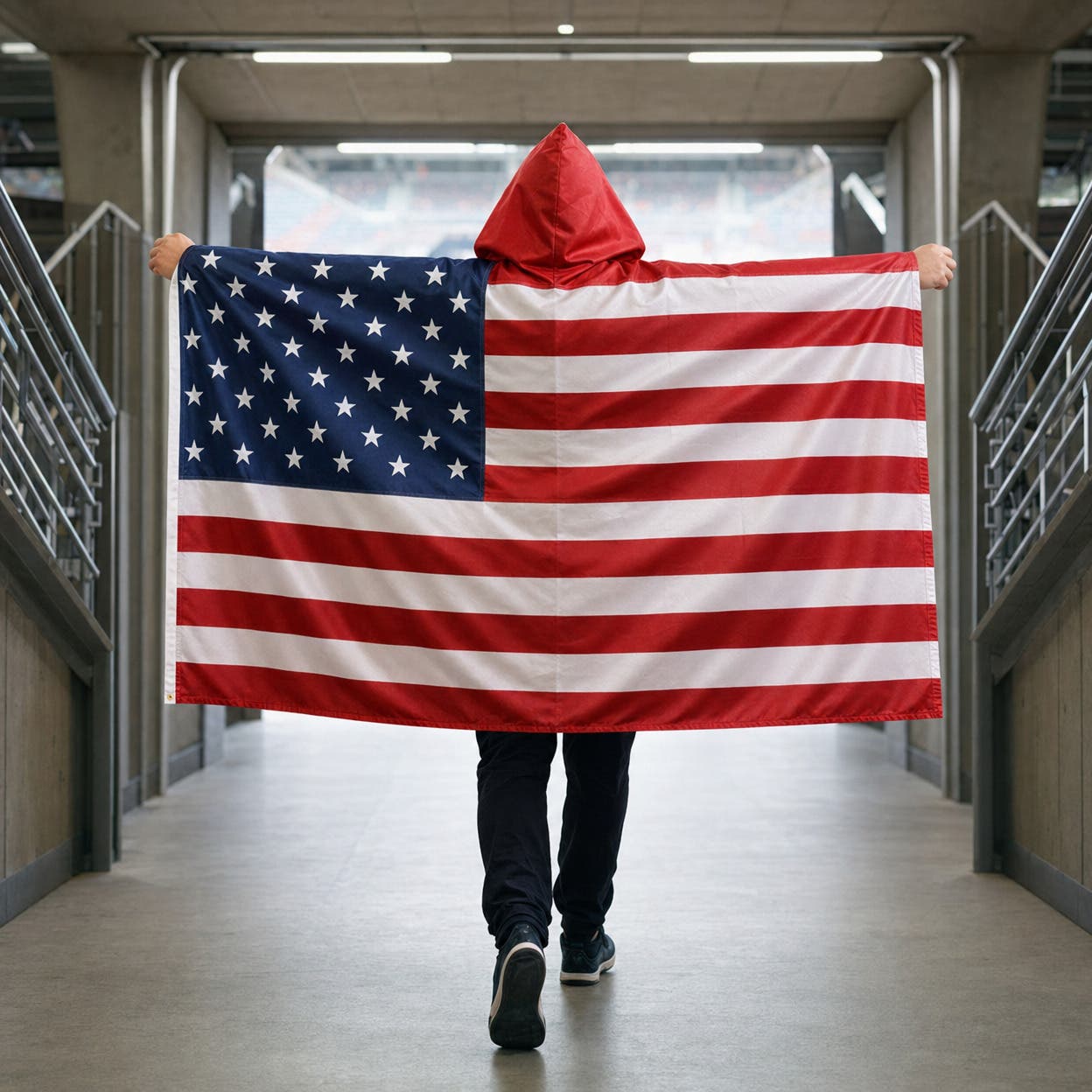 USA 2026 body cape country wearable flag