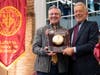 Left to right: Seamus Carey, Iona College president; and Robert V. LaPenta ’67, ’00H, Board of Trustees member. 