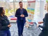  Danny Potocki ’06, center, has been named ‘entrepreneur-in-residence’ at Iona College’s Hynes Institute for Entrepreneurship & Innovation in New Rochelle. He recently coached students left to right Riana Khan ’22 and Emma Cruz ’21.