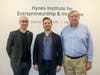 Christoph Winkler, Ph.D., endowed professor and founding program director at the Hynes Institute; Danny Potocki ’06, ‘entrepreneur-in-residence’ and managing director of Accel7; and James Hynes ’69, ’01H, Iona College Board of Trustees Chairman.