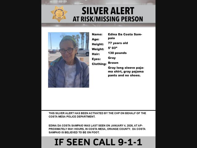 Silver Alert Activated for 77-Year-Old Woman Last Seen In Costa Mesa ...