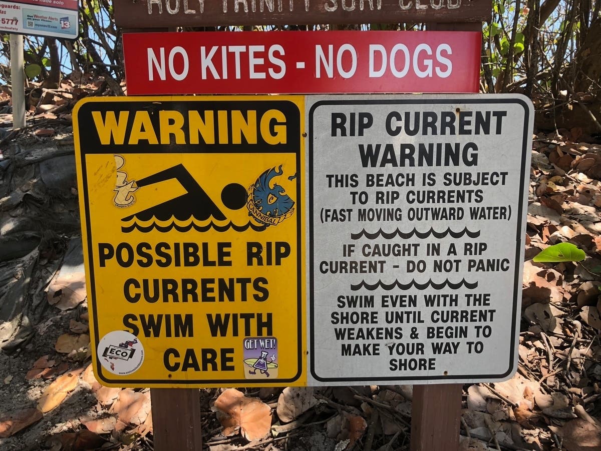Warnings for dangerous coastal conditions were extended until late Wednesday Sunday at Los Angeles County beaches, and until Friday at Orange County beaches.