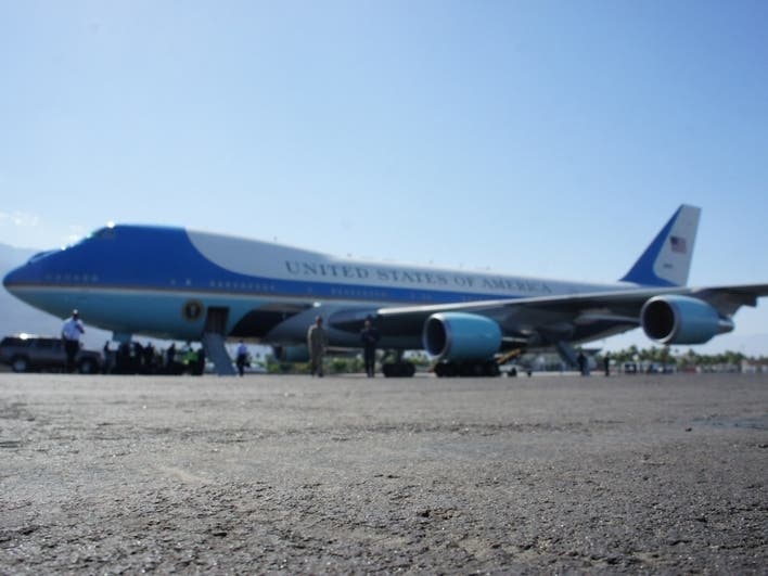 File photo of Air Force One in Palm Springs, 2015.