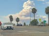 The Skyline Fire smoke header viewed from Orange County Thursday afternoon.