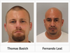 Garrett Thomas Basich, 31, of Desert Hot Springs and Fernando Leal Jr., 40, of Indio were booked Monday into the John Benoit Detention Center in Indio.