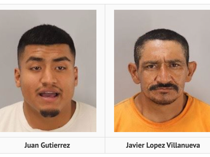 The two suspects who were arrested Tuesday.