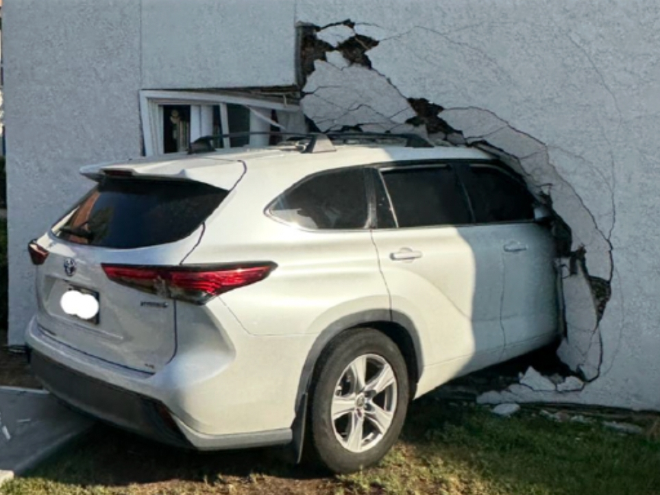 The crash scene Monday morning.