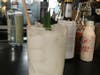 The Florist's Tonic is made from Seedlip Garden 108 Distilled Nonalcoholic Spirit, lavender and fresh lemon juice. All of that is then mixed with an elderberry tonic and mint syrup.