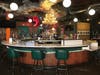 A feature of all Punch Bowl Social restaurants is the 360 degree bar.
