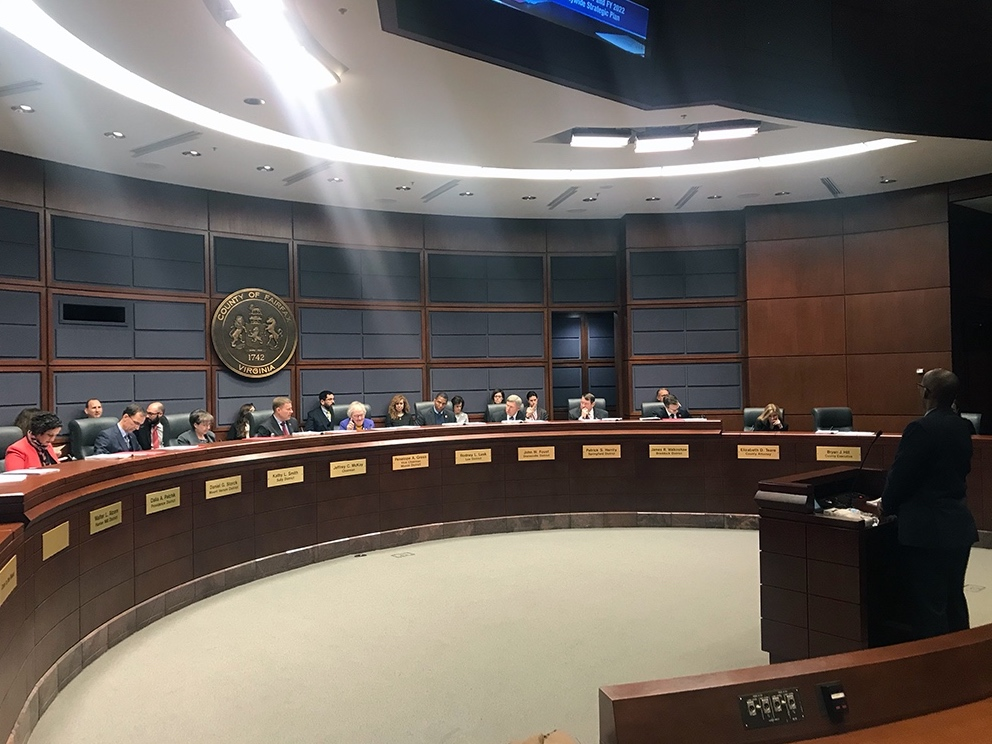 County Executive Bryan Hill presents the Fiscal Year 2021 Advertised Budget Plan and Countywide Strategic Plan to the Fairfax County Board of Supervisors.