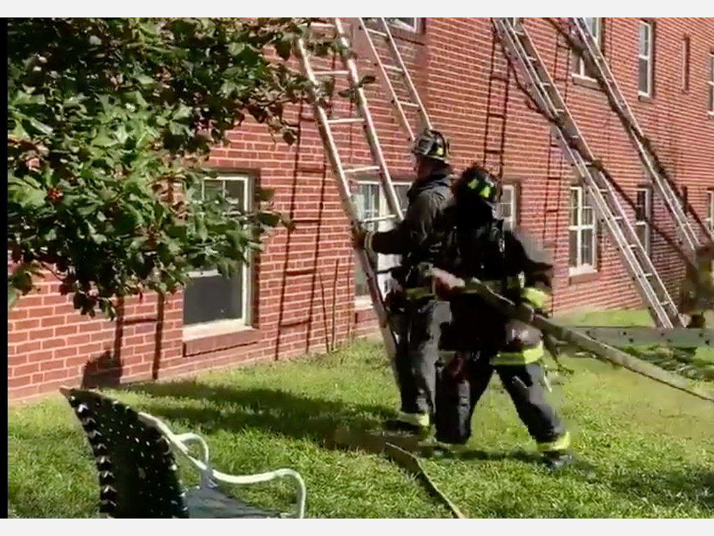 Firefighters from Arlington County and Fort Myer responded to a Thursday morning fire in the Penrose neighborhood. 