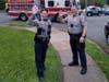 Fairfax County public safety personnel came out to wish Robert Shawn a happy birthday.