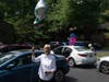 The Reston office of Long and Foster brought balloons an a banner to Marguerite Nafey's South Reston home Thursday, to wish her a happy 92nd birthday.​
