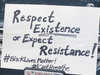 Event organizer Nikki Pugh posted this sign on the front of her car.