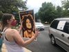 Participants in the Herndon Car Rally - Justice for Black Lives were met with applause and signs of support along Elden Street.