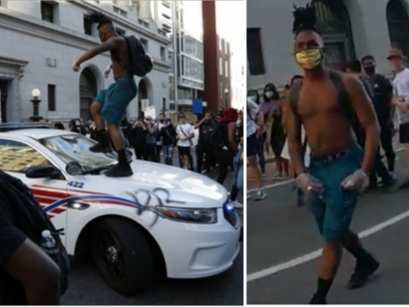 D.C. Police are seeking the public's help in identifying a suspect they say destroyed a police car on May 31.