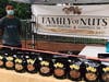  Tate Rusby was working the  Family of Nuts booth. This is the first year the Chantilly-based nut-roaster has been at the Herndon Farmers Market.