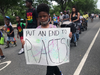Protesters of all ages showed their support for the Black Lives Matter movement, calling for social justice and the end of racism.