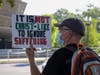 About 50-100 people took part in the George Floyd Memorial March on Washington, peacefully protesting for racial justice on the Fourth of July.