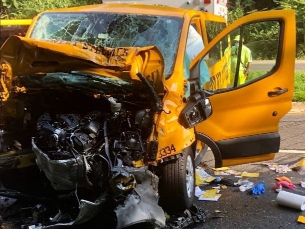 D.C. Fire and EMS units responded to a serious two-vehicle crash Tuesday morning on outbound Suitland Parkway S.E.