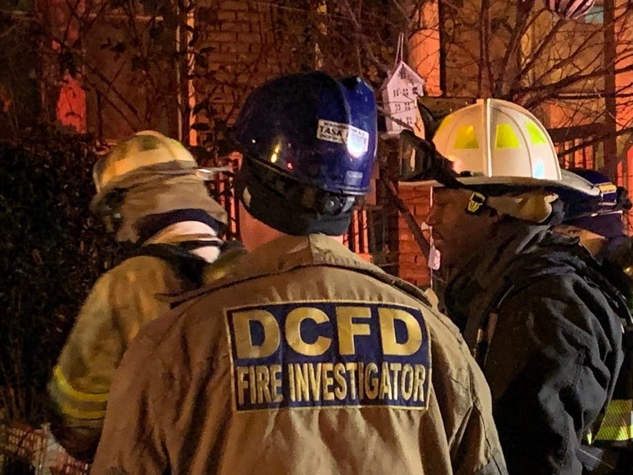 D.C. Fire and EMS responded early Thursday morning to a fire at a Petworth home that left two residents dead and one firefighter injured.