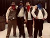 From left, Jefferson Escobar Rivera as "Stu," Jake Swery as "Chet," Yali Miranda  as "Man #1," and Kobe Rivas Galdamez as "Man#2" star in Herndon High School Theatre's production of "Cowboys #2."