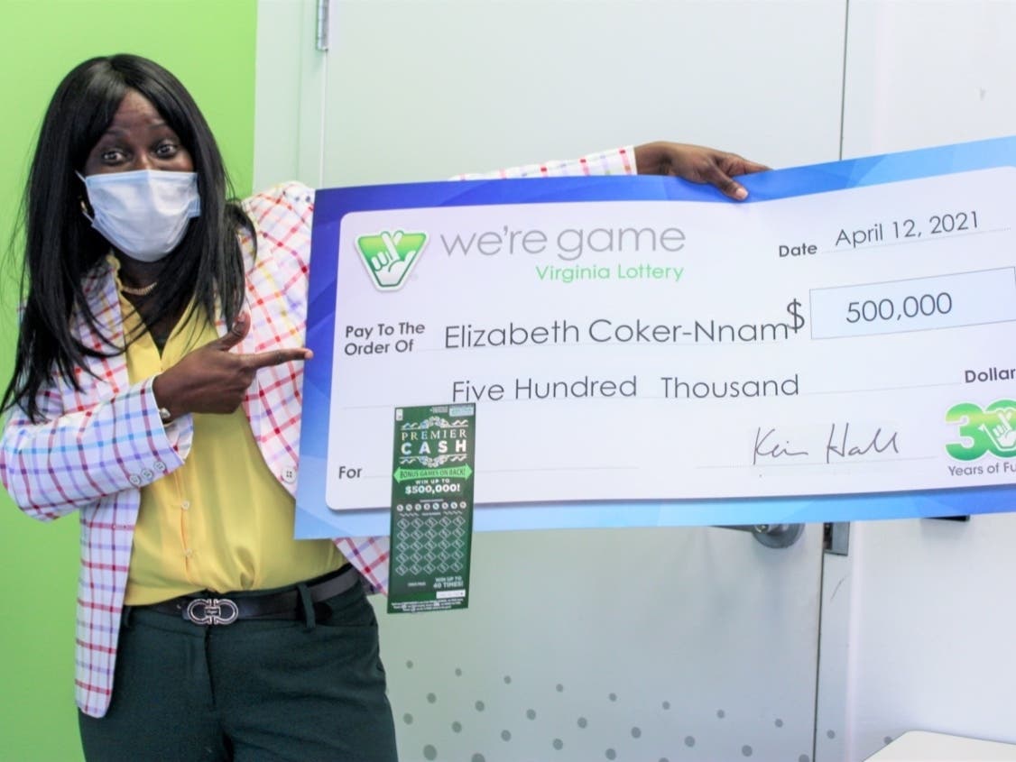 Elizabeth Coker-Nnam's​ brother gave her a Premier Cash Scratcher ticket that turned out to be worth $500,000.