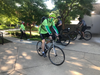A cyclist head of Saturday morning from the Reston Community Center to ride on one of the longer routes of the first Tour de Hunter Mill bike ride.