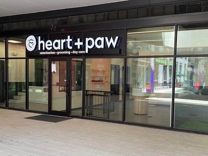 Heart + Paw is opening its 15th location in Ballston Quarter on Saturday, providing veterinary care, grooming, and day care for pets.