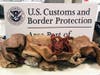 Customs and Border Protection agriculture specialists at Washington Dulles International Airport seized 110 pounds of prohibited cow skins and dried beef in passenger baggage on Sept. 7.