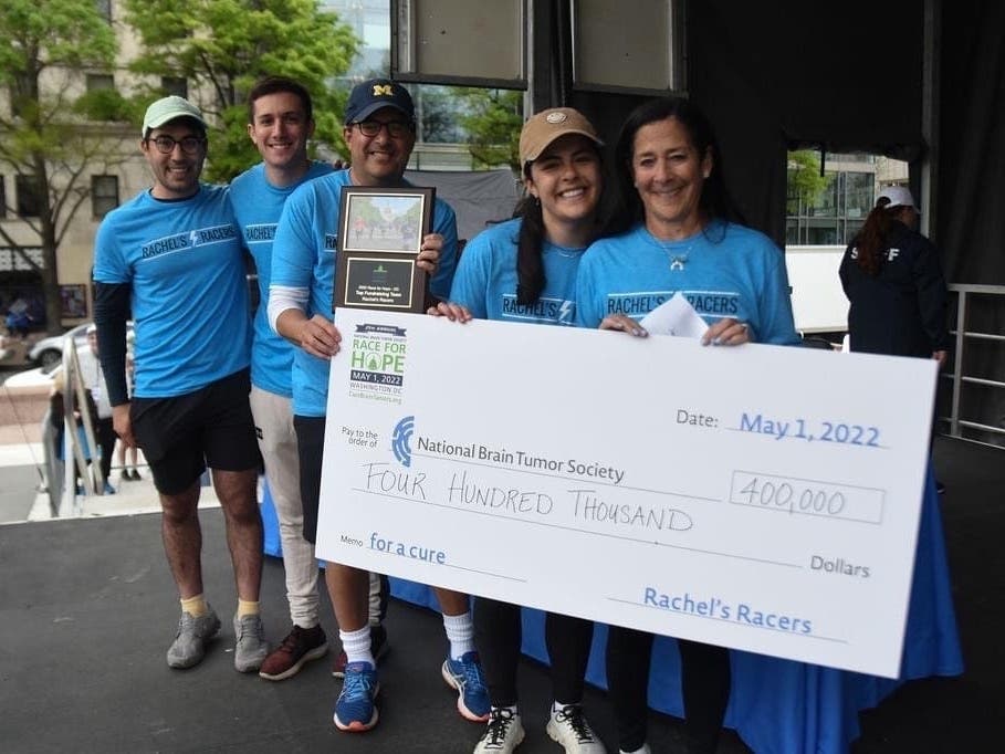 Rachel's Racers raised more than $400,000 for the National Brain Tumor Society to honor the memory of Rachel Rabinovitz, 24, of Potomac, Maryland.