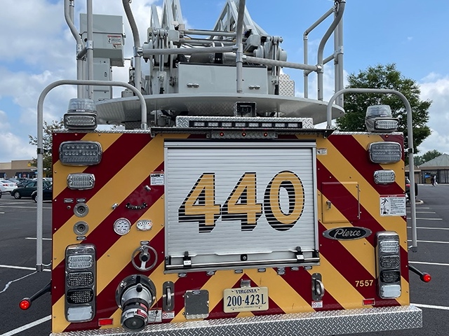 A two-alarm fire damaged 12 apartment units and displaced an unknown number of residents Sunday afternoon in West Falls Church.