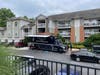 The Fairfax County Mobile Forensic Lab set up outside the scene of the investigation in the 4200 block of Mazarin Place in Fairfax.