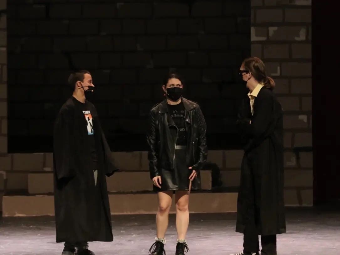 Starring in Fairfax High School's production of "Puffs" are from left to right: Hank Hawkins, Maddie Tyler and Trevor Sloan.