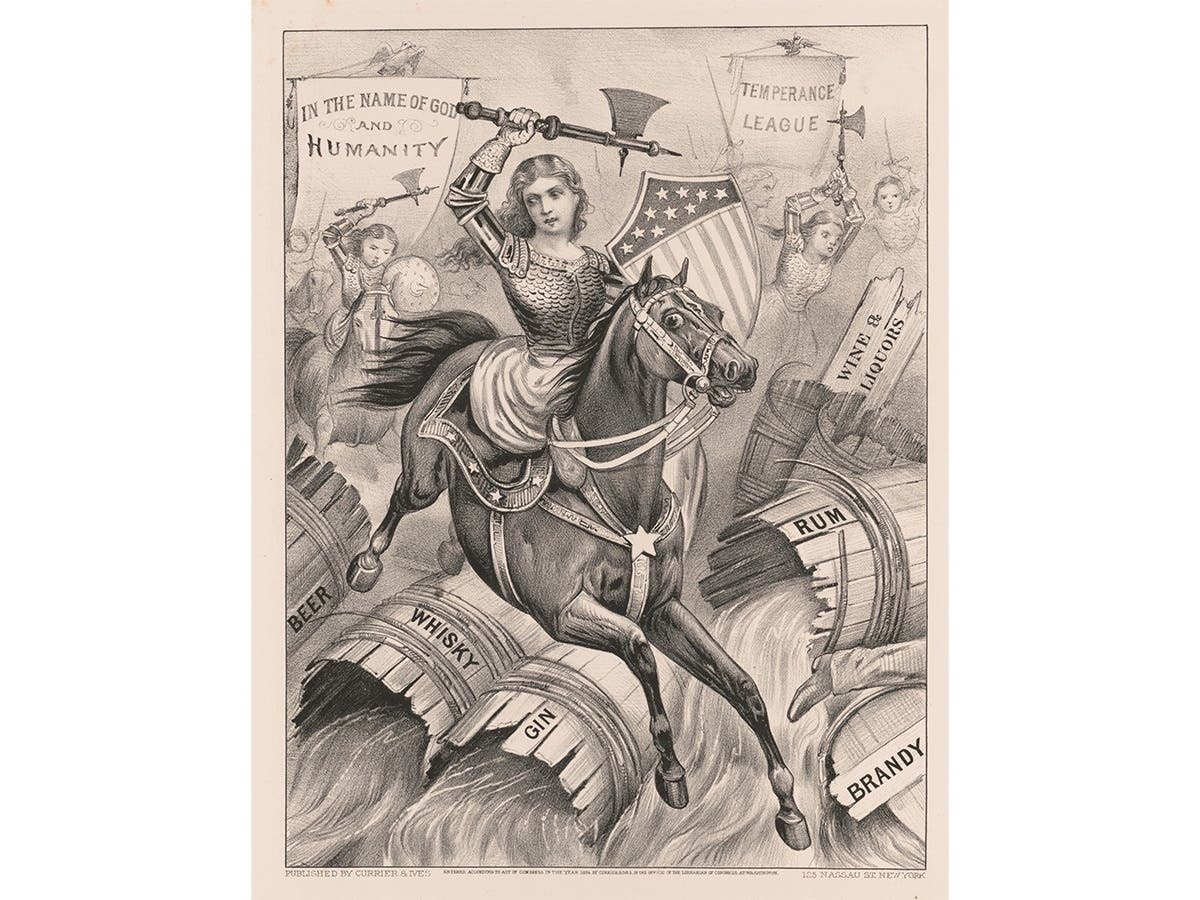 "Woman’s Holly War" by Currier and Ives, 1874.